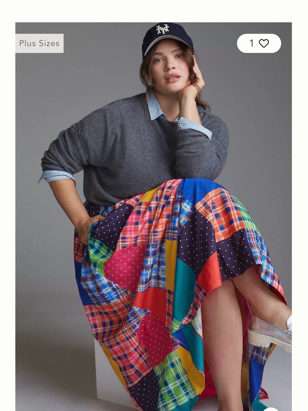 XL Maeve Multicolor Patchwork A-Line Maxi Skirt Anthropology sold out online - Picture 9 of 9